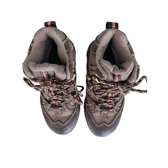 L.L. Bean Kids Waterproof Hiking Boots Size 1 Brown Lace Up Outdoors - Picture 4 of 10